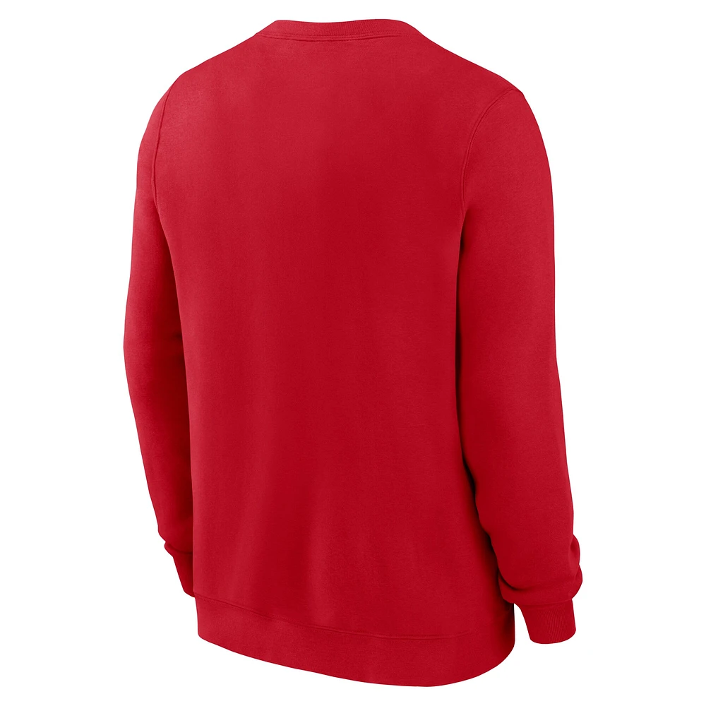 Men's Nike Red Atlanta Braves Pullover Sweatshirt