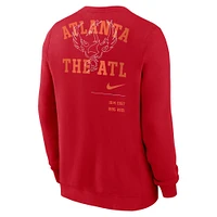 Sweat-shirt à enfiler Nike Atlanta Braves Statement Ball Game Fleece rouge pour homme