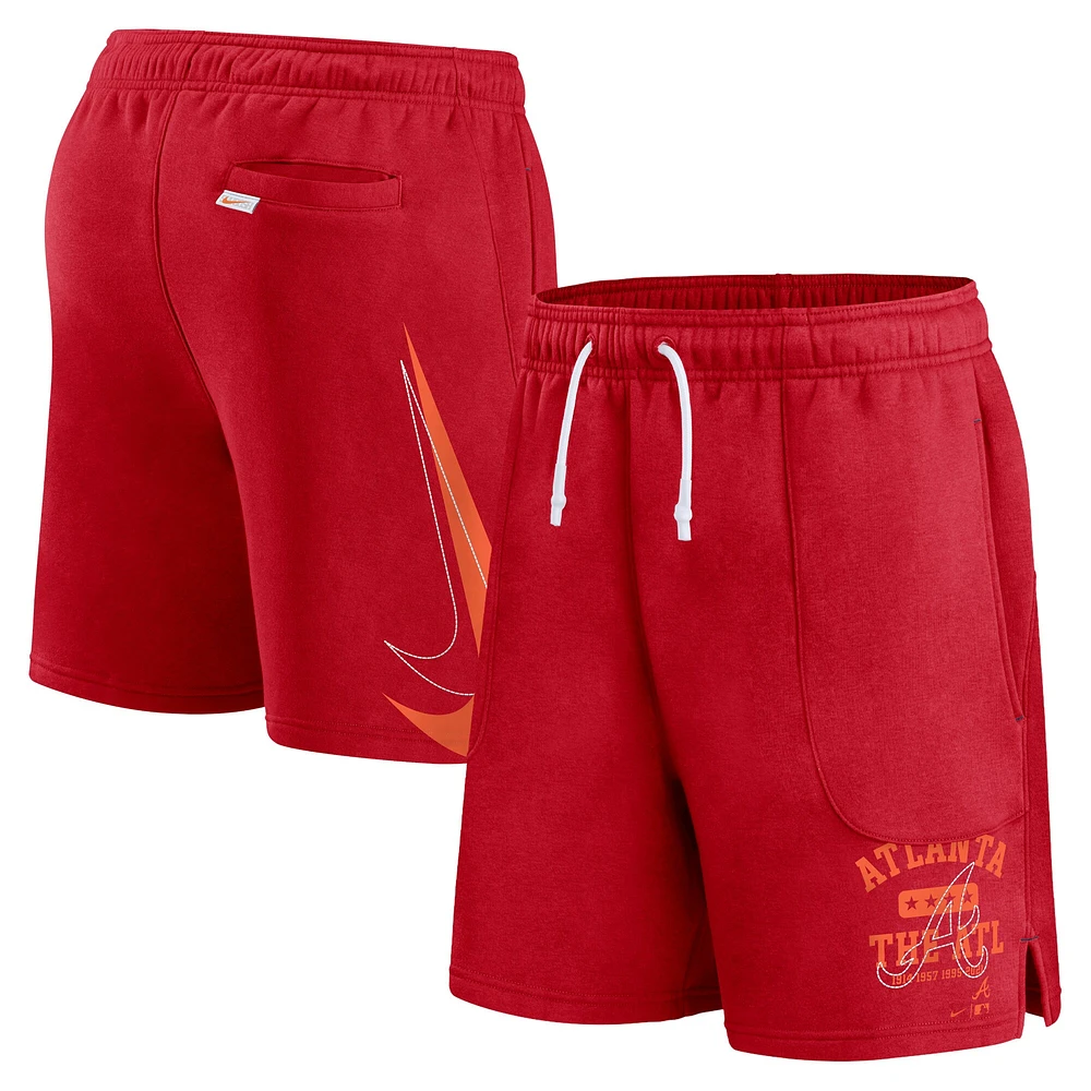 Nike Atlanta Braves Statement Ball Game Short rouge pour homme