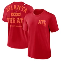 T-shirt Nike Atlanta Braves Statement Game Over rouge pour homme