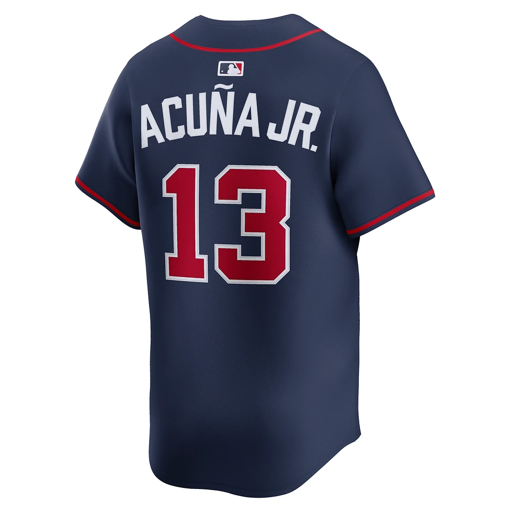 Men's Nike Ronald Acuña Jr. Navy Atlanta Braves Alternate Limited Jersey