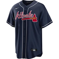 Maillot Nike Ronald Acuña Jr. pour homme, réplique alternative des Braves d'Atlanta, grand et grand, bleu marine