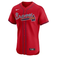 Maillot de joueur d'élite alternatif des Braves d'Atlanta Nike Ronald Acuña Jr. rouge pour homme