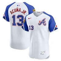 Men's Nike Ronald Acuña Jr. White Atlanta Braves City Connect Elite Jersey
