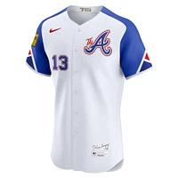Men's Nike Ronald Acuña Jr. White Atlanta Braves City Connect Elite Jersey