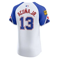 Men's Nike Ronald Acuña Jr. White Atlanta Braves City Connect Elite Jersey