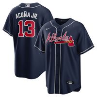 Men's Nike Ronald Acuna Jr. Navy Atlanta Braves Alternate Replica