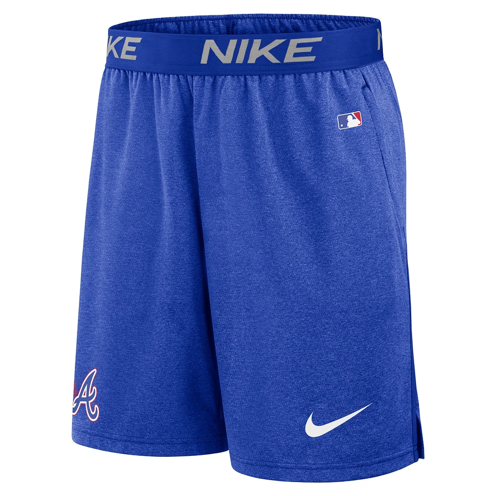 Short d'entraînement de performance Nike Royal Atlanta Braves City Connect Authentic Collection pour homme