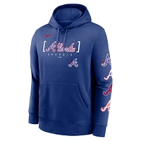 Men's Nike Royal Atlanta Braves City Connect Club Pullover Hoodie