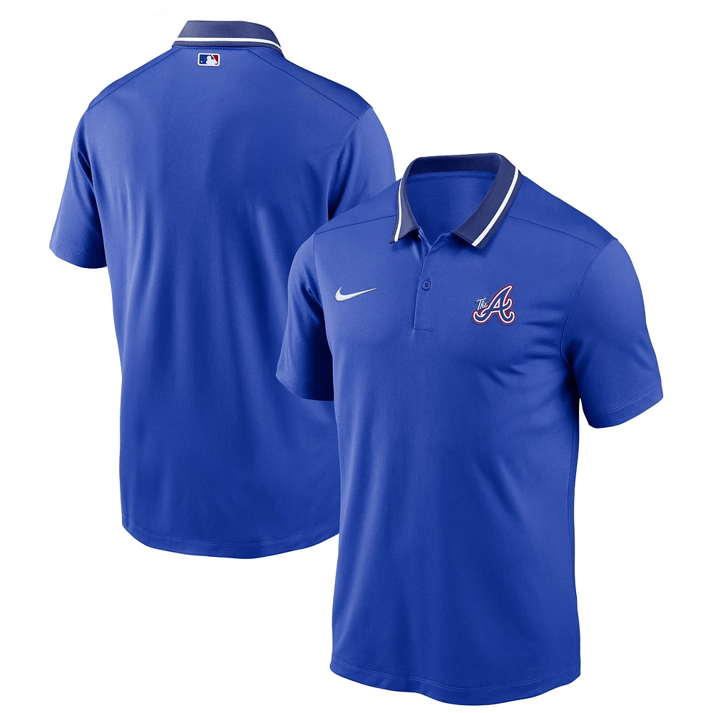 Polo en tricot Nike Royal Atlanta Braves City Connect Performance pour homme