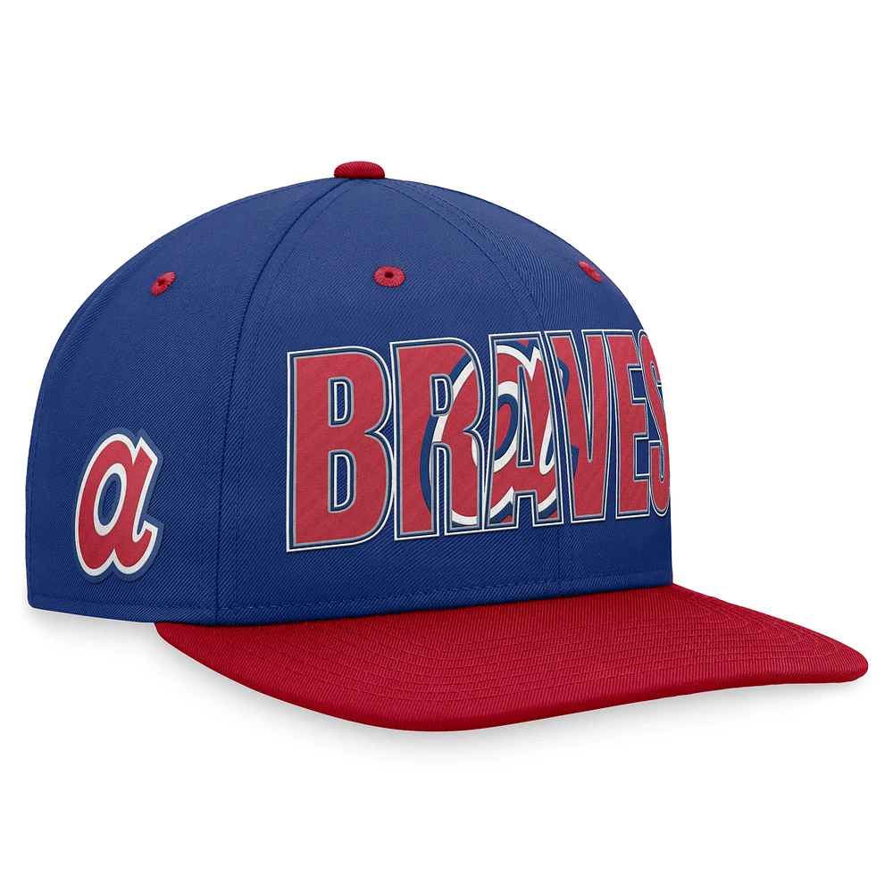 Men's Nike Royal Atlanta Braves Cooperstown Collection Pro Snapback Hat