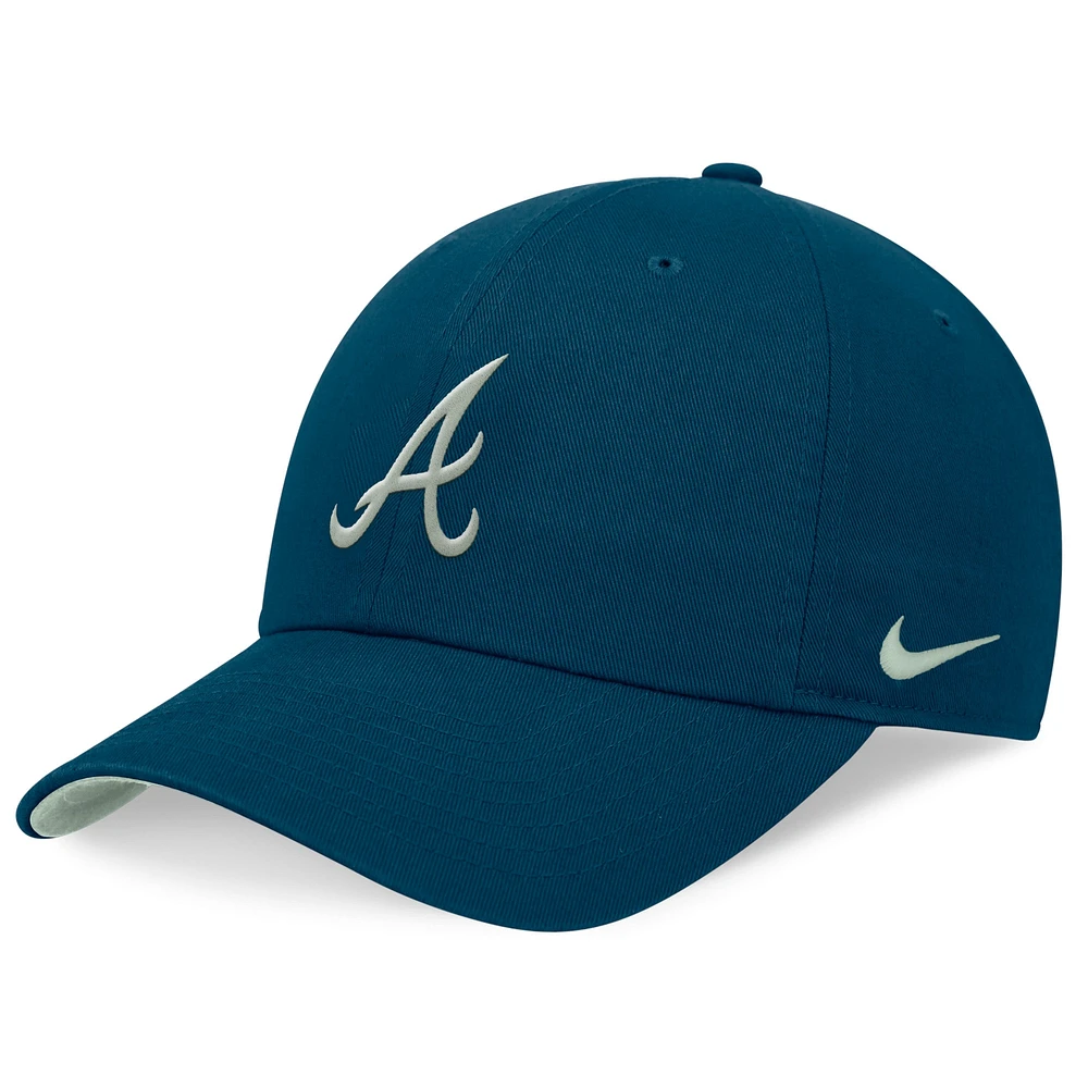 Men's Nike Teal Atlanta Braves Valerian Club Adjustable Hat