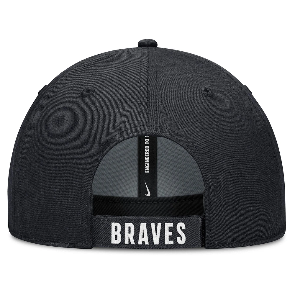 Men's Nike White/Navy Atlanta Braves Club Performance Adjustable Hat