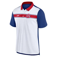 Polo Rewind Stripe Nike Blanc/Royal Atlanta Braves pour Homme