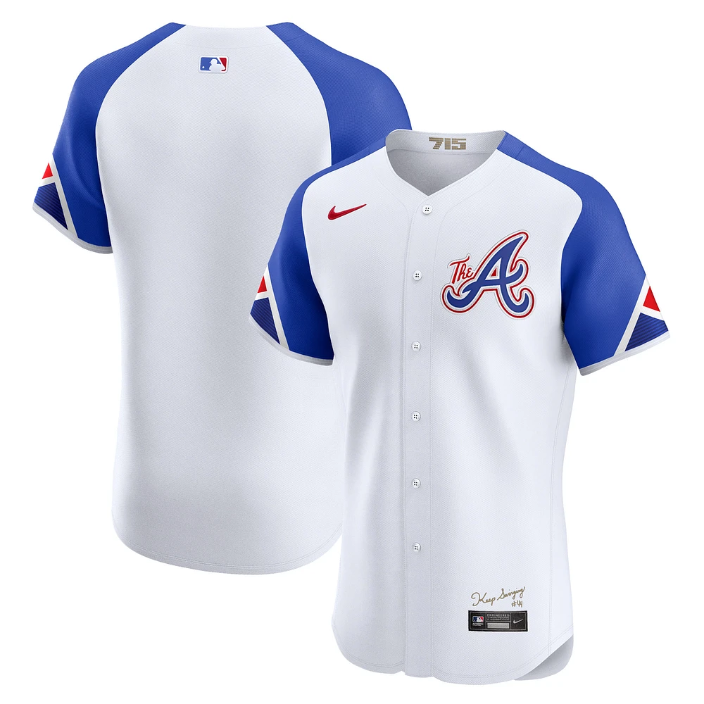 Maillot Nike Atlanta Braves City Connect Elite pour homme, blanc