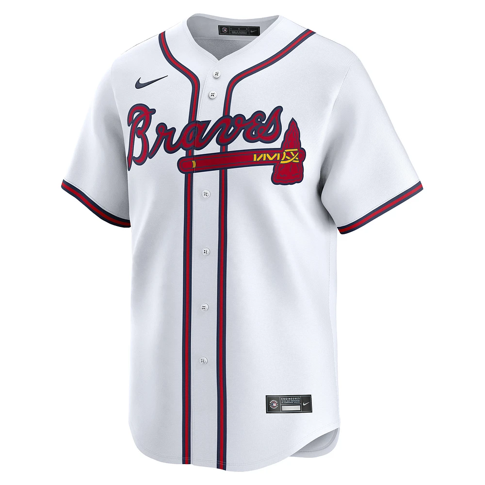 Maillot Nike Atlanta Braves Domicile limité pour homme, blanc,