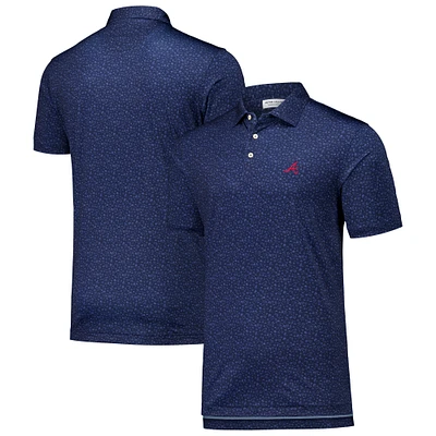 Men's Peter Millar Navy Atlanta Braves Batter Up Performance Jersey Polo