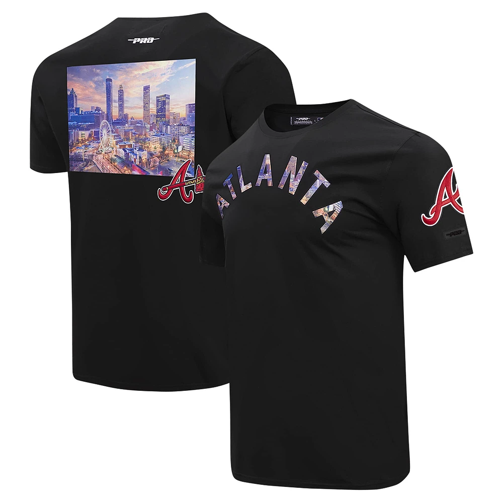 Men's Pro Standard Black Atlanta Braves Cityscape T-Shirt