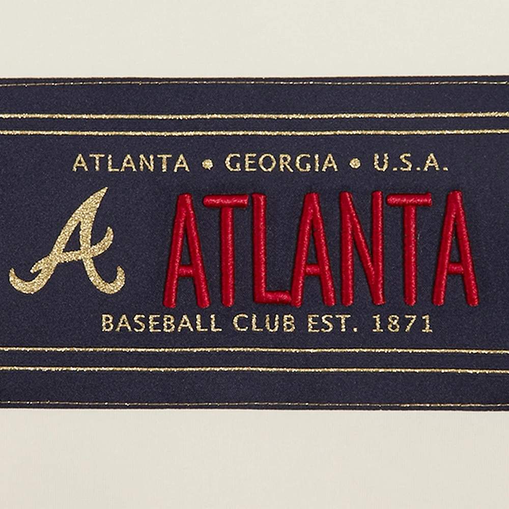 Men's Pro Standard Cream Atlanta Braves Club Member Badge T-Shirt