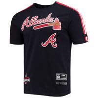 Men's Pro Standard Navy/Red Atlanta Braves Taping T-Shirt