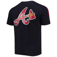 Men's Pro Standard Navy/Red Atlanta Braves Taping T-Shirt