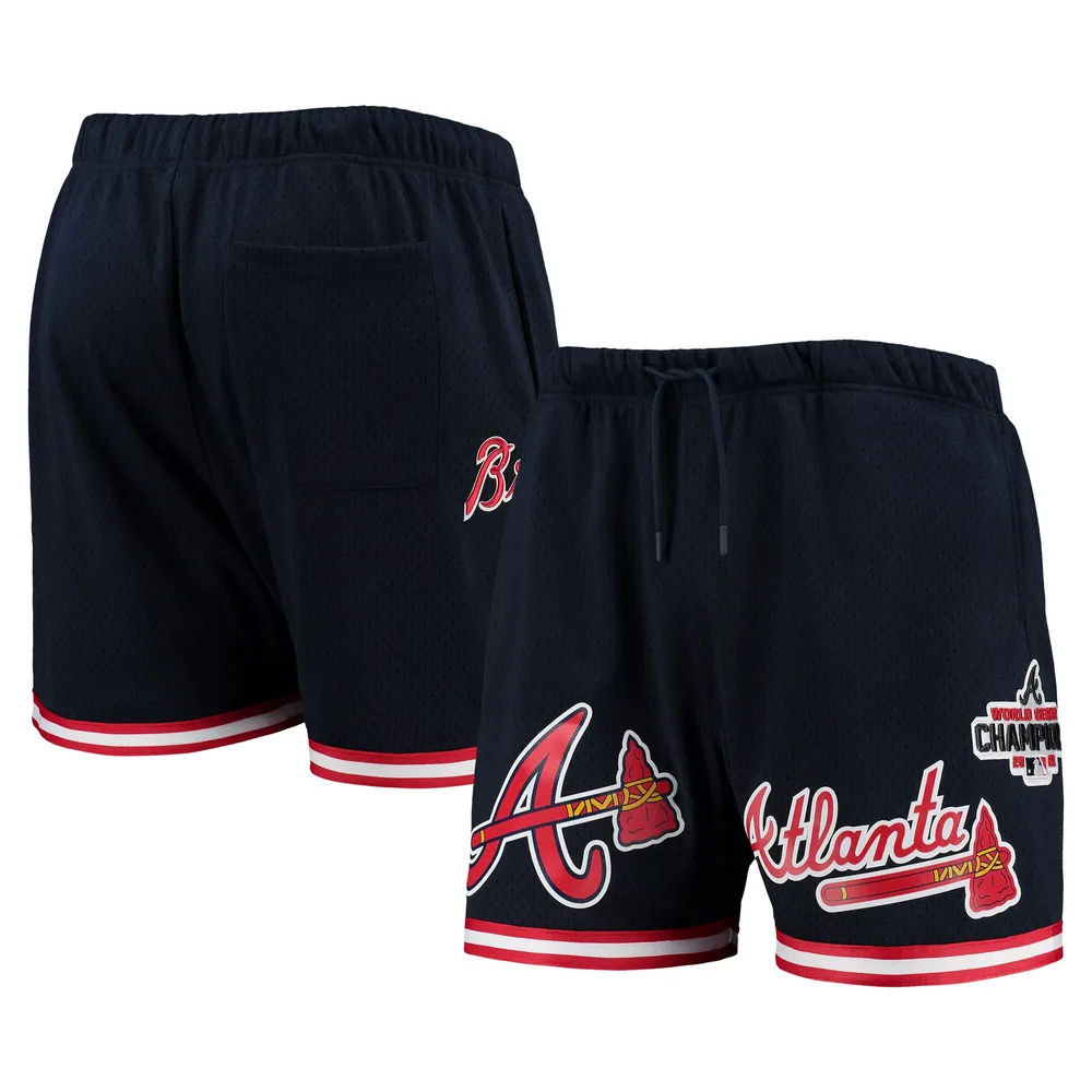 Men's Concepts Sport Navy/Red Atlanta Braves Breakthrough AOP Knit Split Shorts