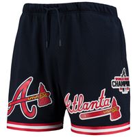 Men's Pro Standard Navy Atlanta Braves 2021 World Series Mesh Shorts