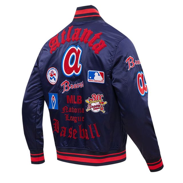 Men's Stitches Navy Atlanta Braves Camo Full-Zip Jacket