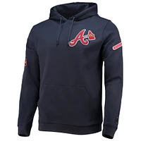 Sweat à capuche avec logo de l'équipe des Atlanta Braves Pro Standard pour hommes, bleu marine