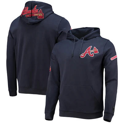 Sweat à capuche avec logo de l'équipe des Atlanta Braves Pro Standard pour hommes, bleu marine