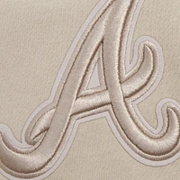 Sweat-shirt neutre à épaules tombantes Pro Standard Pewter pour hommes des Atlanta Braves