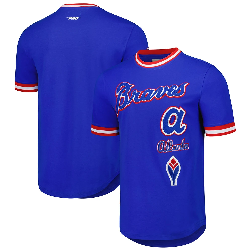 Pro Standard Royal Atlanta Braves Cooperstown Collection T-shirt classique rétro pour homme