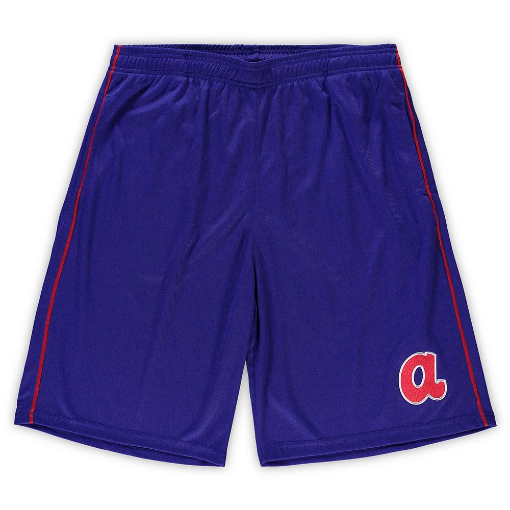 Men's Profile Royal Atlanta Braves Big & Tall Mesh Shorts