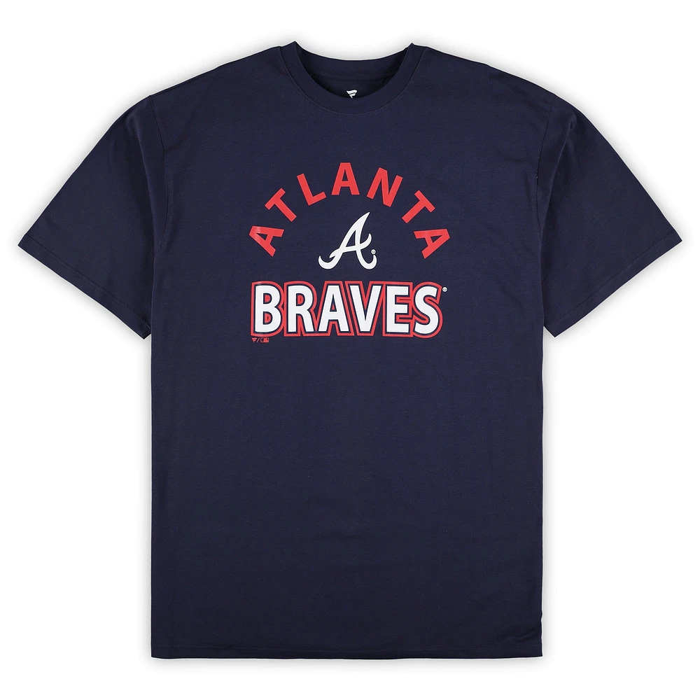 Men's Profile Atlanta Braves Big & Tall T-Shirt Shorts Combo Set