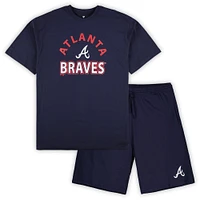 Men's Profile Atlanta Braves Big & Tall T-Shirt Shorts Combo Set