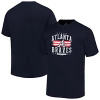 Men's Profile  Navy Atlanta Braves Big & Tall Americana T-Shirt