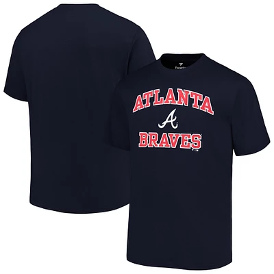 T-shirt pour hommes, bleu marine, Atlanta Braves, Big & Tall, Heart Soul