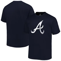 T-shirt à logo principal pour hommes, bleu marine, Atlanta Braves, Big & Tall