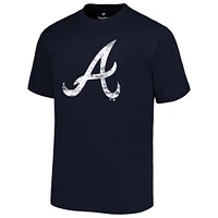 T-shirt à logo principal pour hommes, bleu marine, Atlanta Braves, Big & Tall