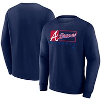 T-shirt à manches longues pour hommes Profile Navy Atlanta Braves Big & Tall