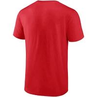 T-shirt rouge emblématique des Braves d'Atlanta pour homme