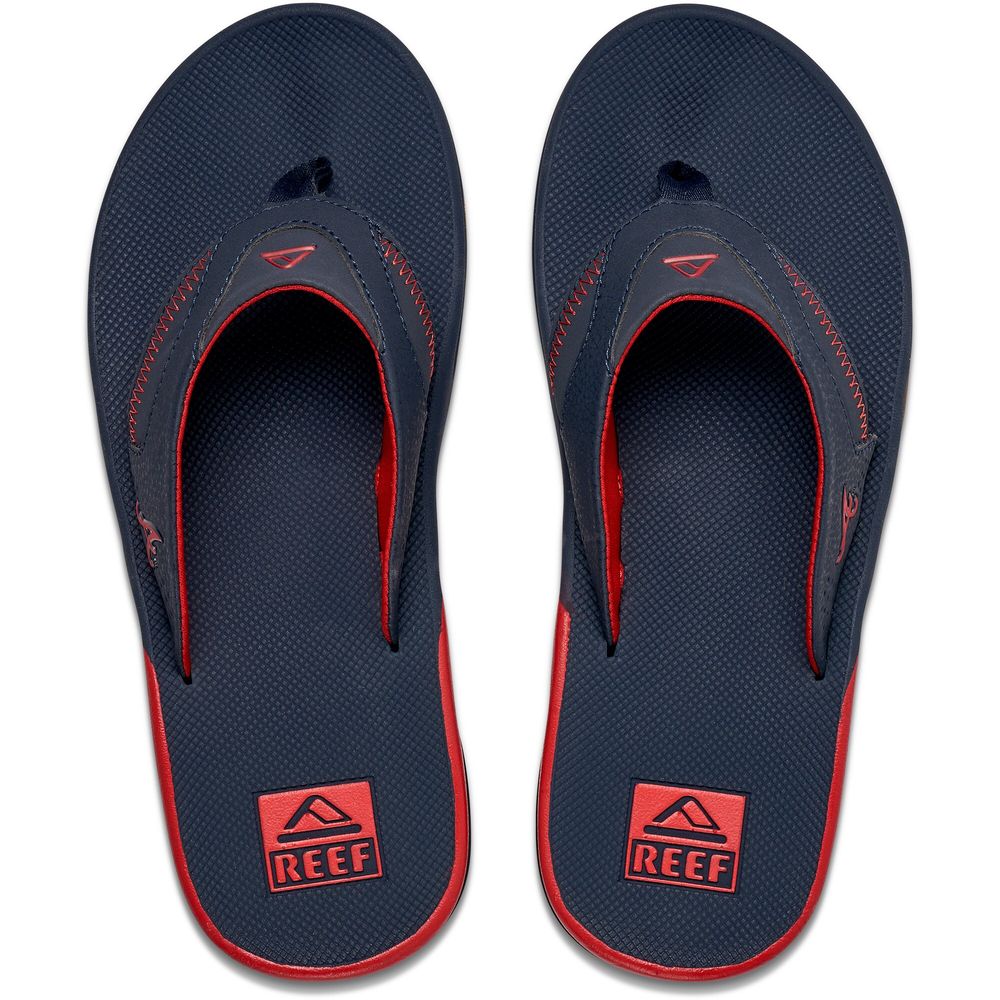 Men's REEF Atlanta Braves Fanning Bottle Opener Sandals