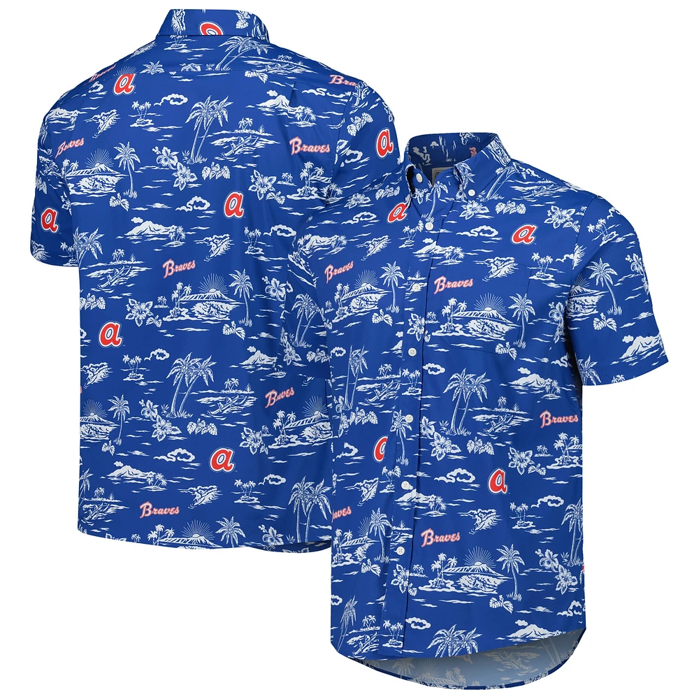 Chemise boutonnée Kekai Atlanta Braves Reyn Spooner pour homme, bleu