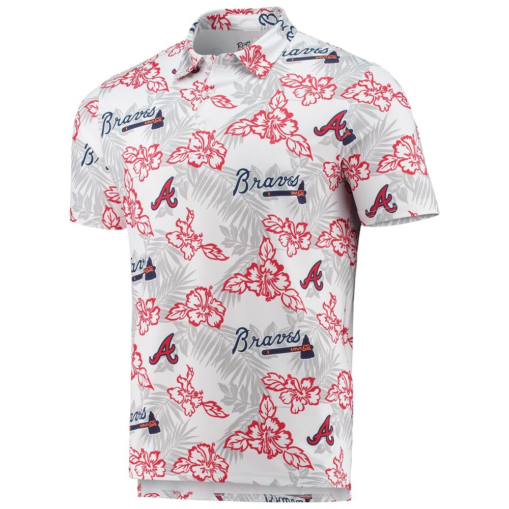 Men's Reyn Spooner White Atlanta Braves Performance Polo