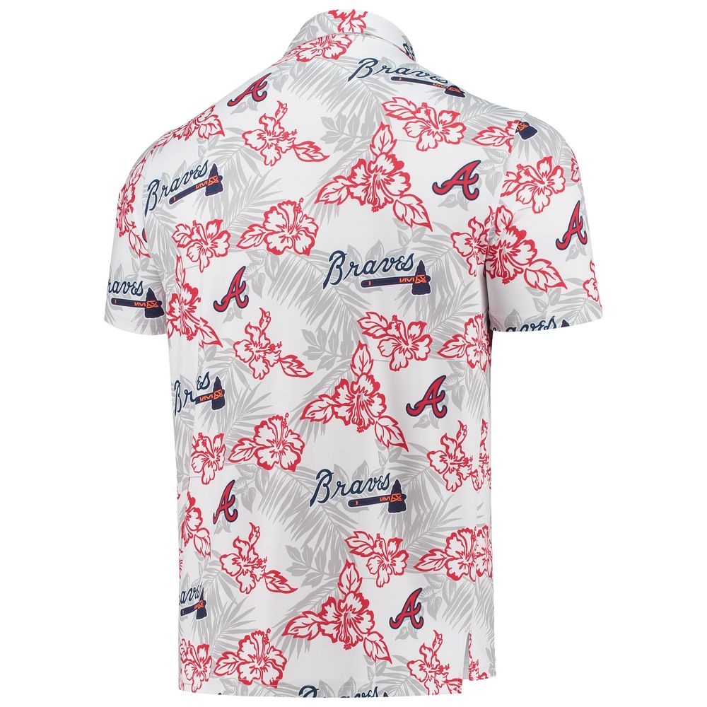 Men's Reyn Spooner White Atlanta Braves Performance Polo