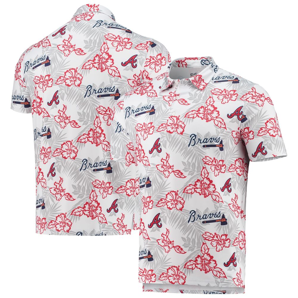 Men's Reyn Spooner White Atlanta Braves Performance Polo