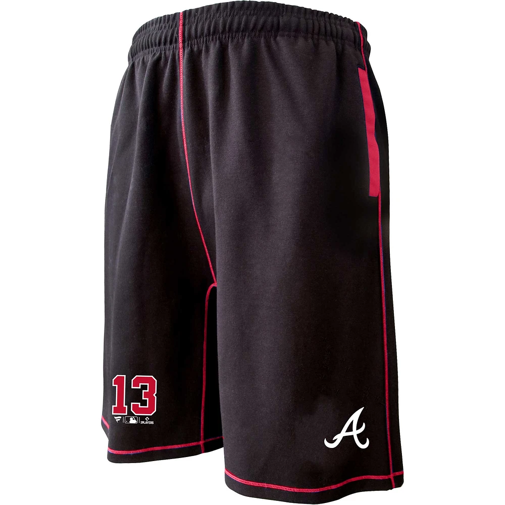 Ronald Acuña Jr. Noir Atlanta Braves Big & Tall Short en tricot double cousu