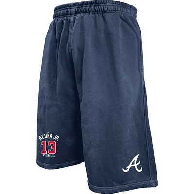 Ronald Acuña Jr. Navy Atlanta Braves Big & Tall - Short en tricot double cousu pour homme