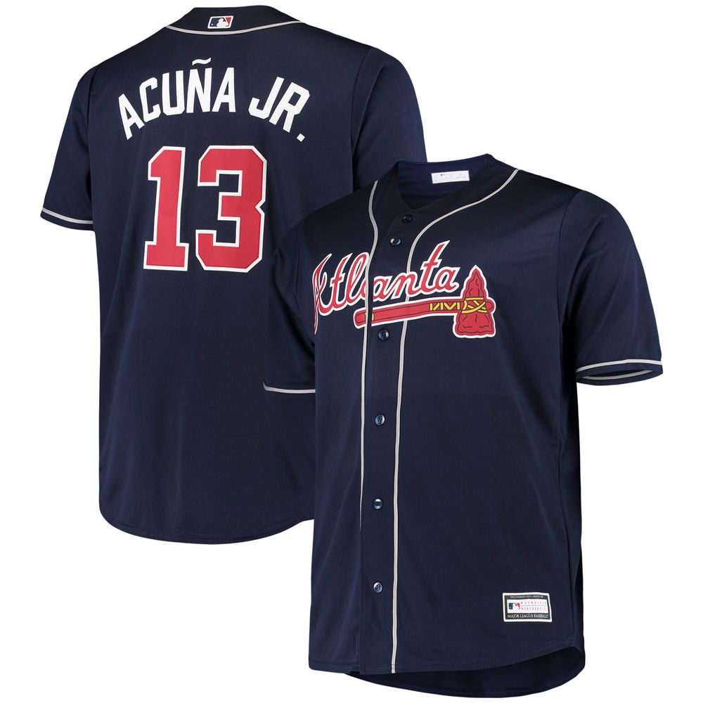 Youth Ronald Acuna Jr. Navy Atlanta Braves Player Logo Jersey