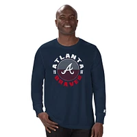 T-shirt à manches longues bleu marine pour homme
